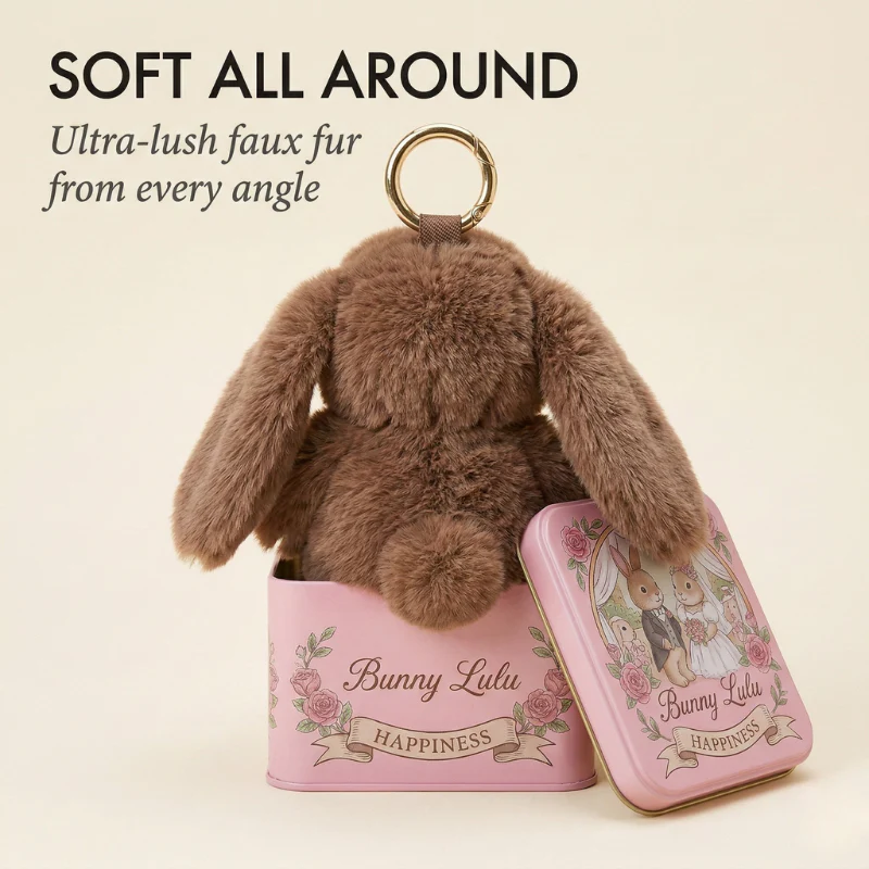 Velupaw™ – Ultra-Soft Plush Bunny Bag Charm Keychain with Gift Tin Box + 50% OFF - Image 2