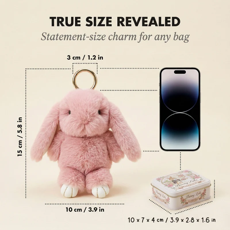 Velupaw™ – Ultra-Soft Plush Bunny Bag Charm Keychain with Gift Tin Box + 50% OFF - Image 5