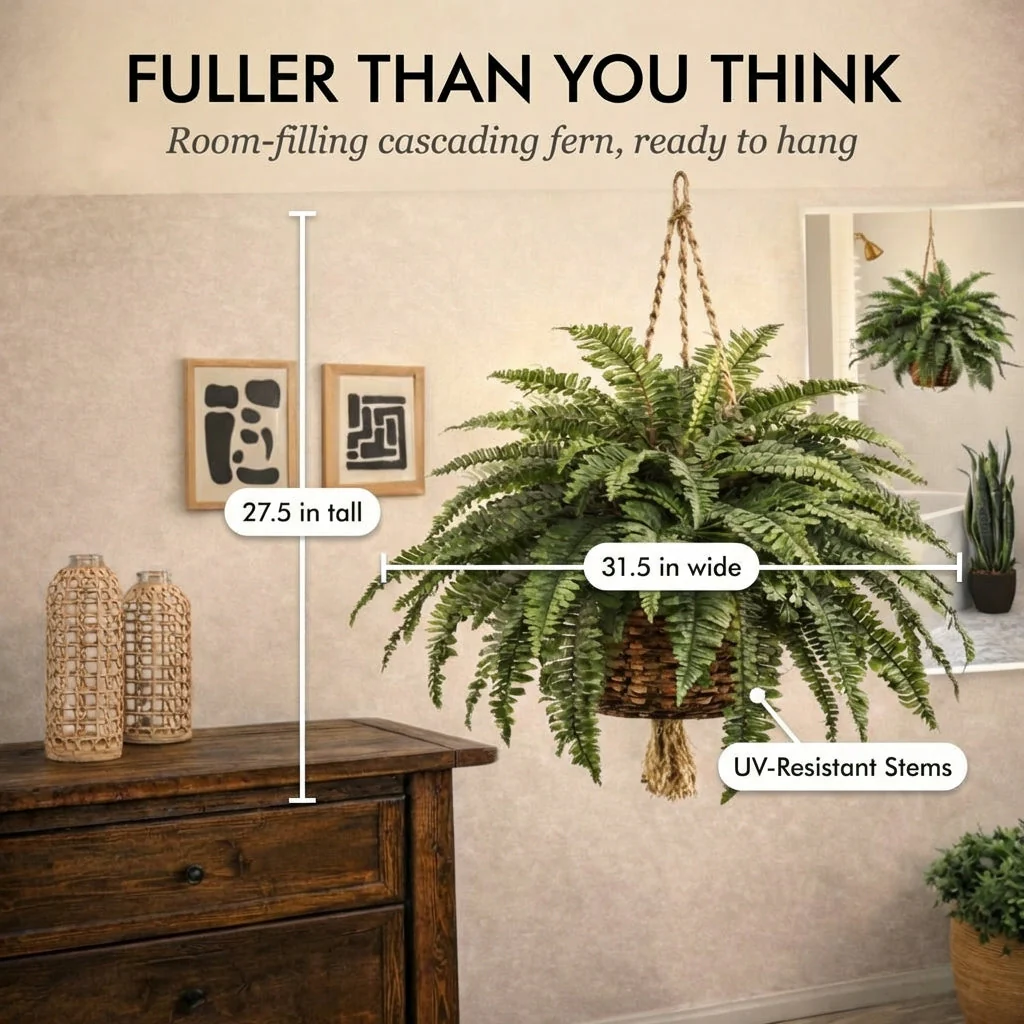 Verdant™ – Lifelike Cascading Fronds, UV-Resistant, Zero Maintenance Hanging Fern Plant + 50% OFF - Image 5
