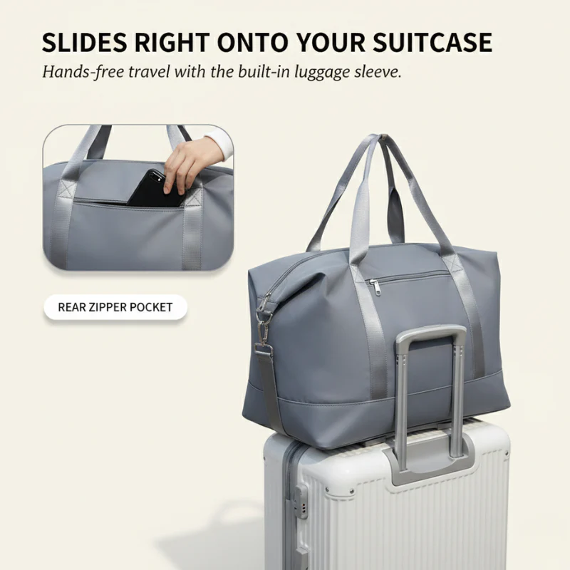 Voyara™ – Expandable Waterproof Travel Tote Bag with Wet Compartment + 50% OFF - Image 4