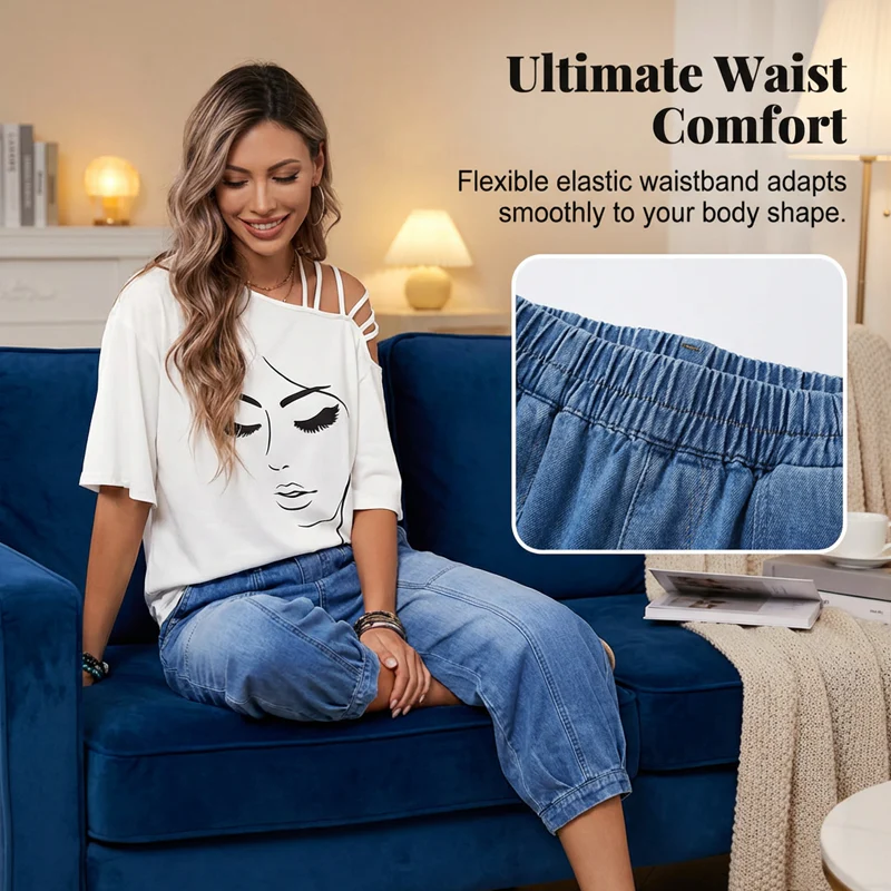 Willowfold™ – High-Waist Elastic Cropped Wide-Leg Jeans + 50% OFF - Image 3