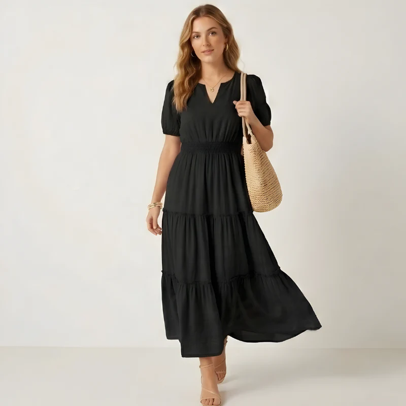 Corsana™ – Tiered Ruffle Lined Maxi Dress with Pockets + 50% OFF - Image 8